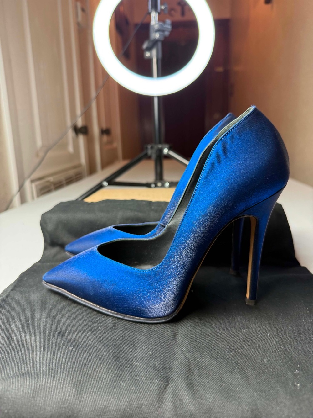 $695 Giuseppe Zanotti Design Woman Pump Stilletto Royal Blue Sz 35.5 / US 5.5 - Picture 6 of 14